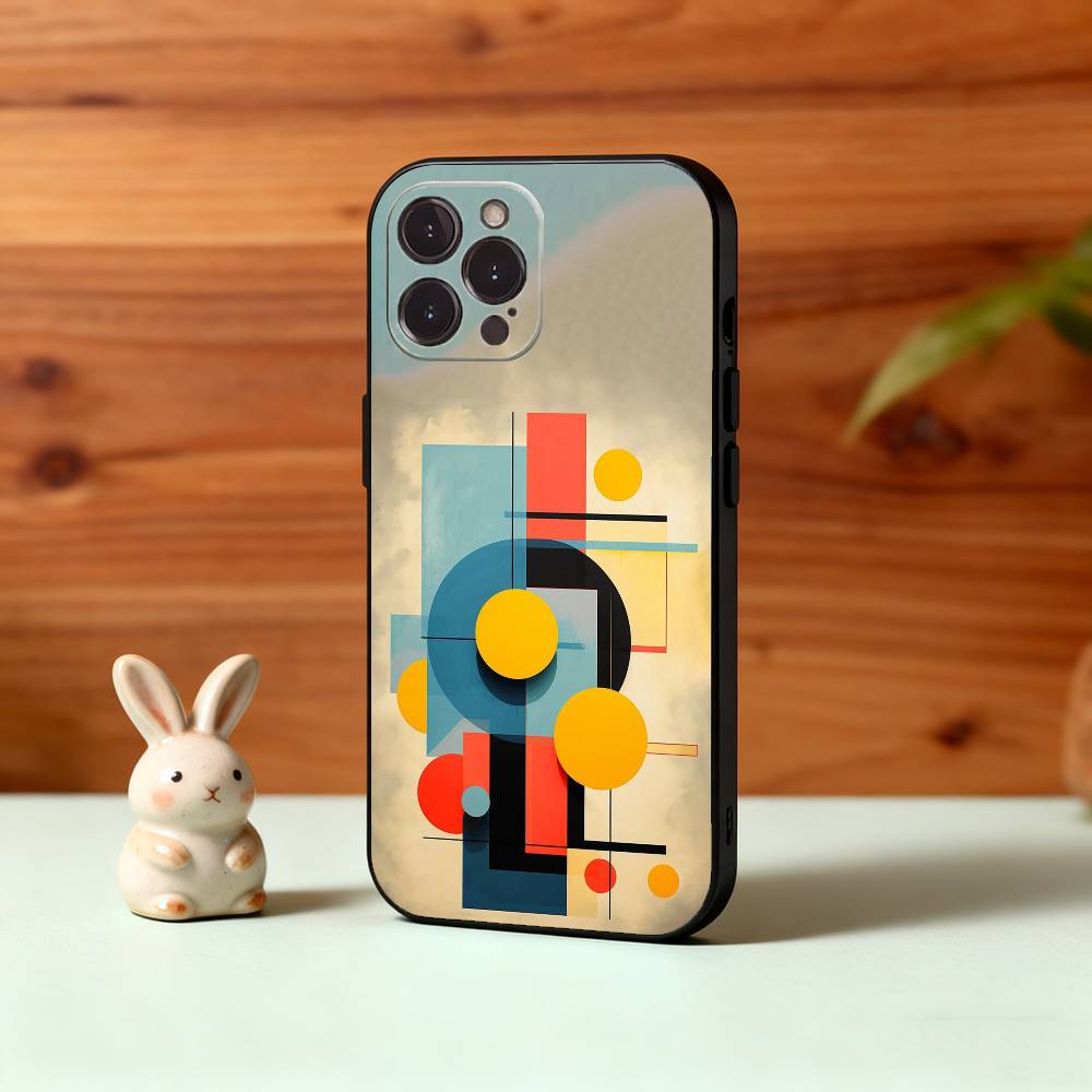 W-Wassily K-Kandinsky Art Phone Case For iPhone17,16,15,14,13,12Plus,Pro Max,XS,5G Soft Silicone Black Cover