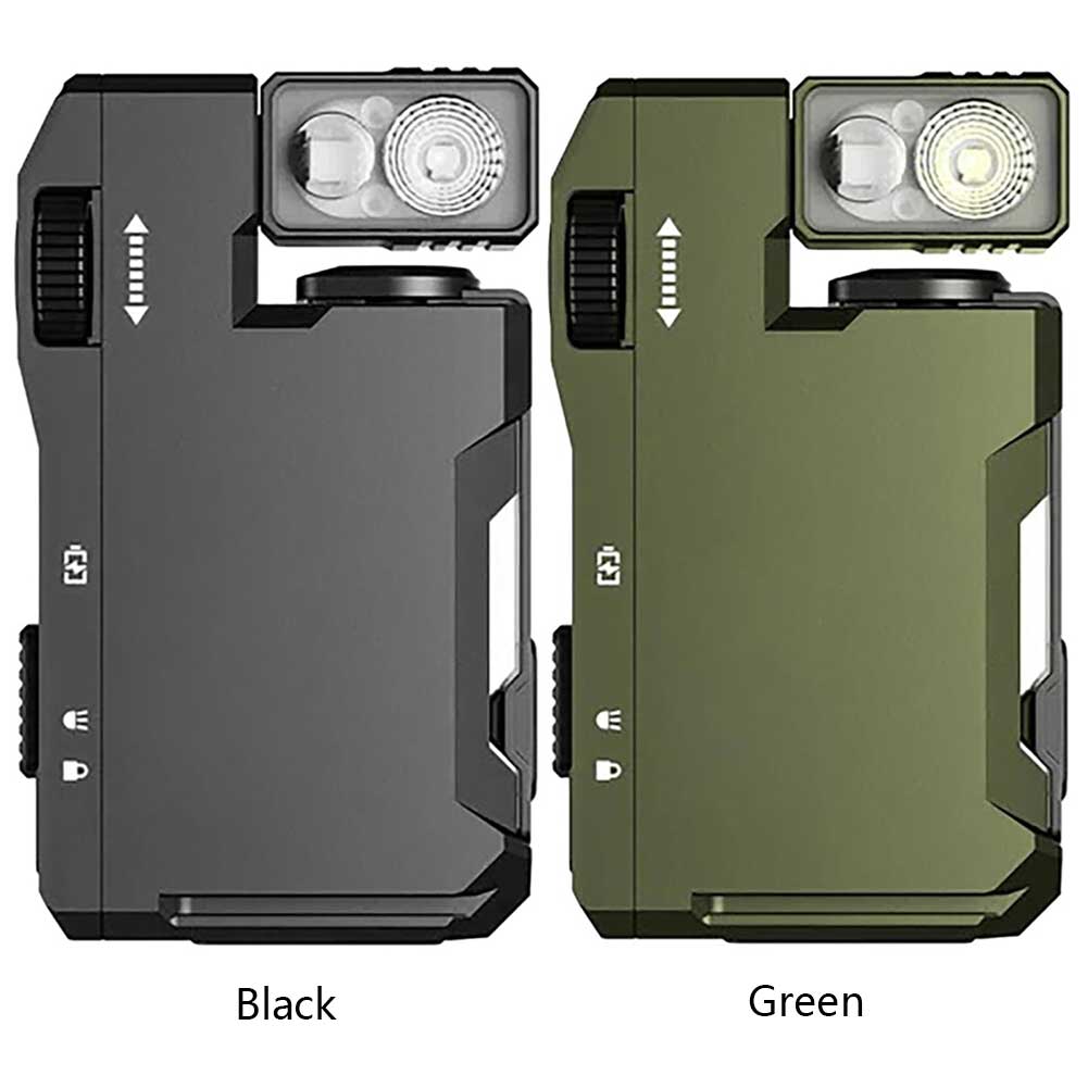 Mini EDC Flashlight with RGB Light Dual Light Sources Flashlight 400 Lumens Pocket Flashlight for Travel Camping Hiking Fishing