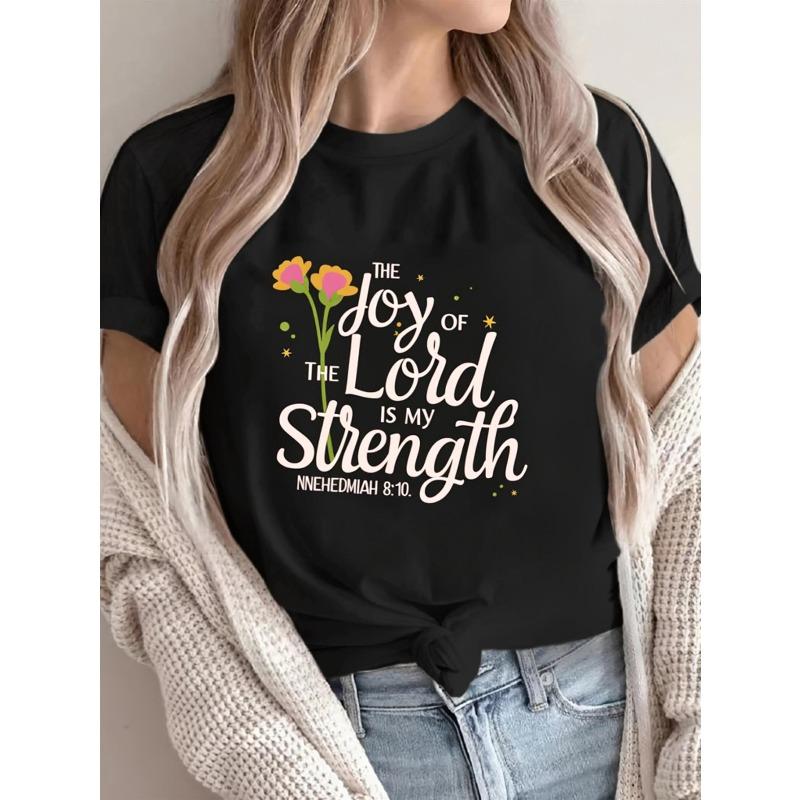 

Women s & Unisex Christian T-Shirt, Stretch Casual Tee with Inspirationa, Church Outfits, Casual Attire, Comfortable Religious Apparel S чёрный