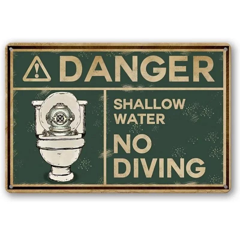 Vintage Danger Warning Metal Tin Signs  Dont Enter Wall Posters Plaque  Iron Painting Decoration for Garage Garden Cafe Club Bar