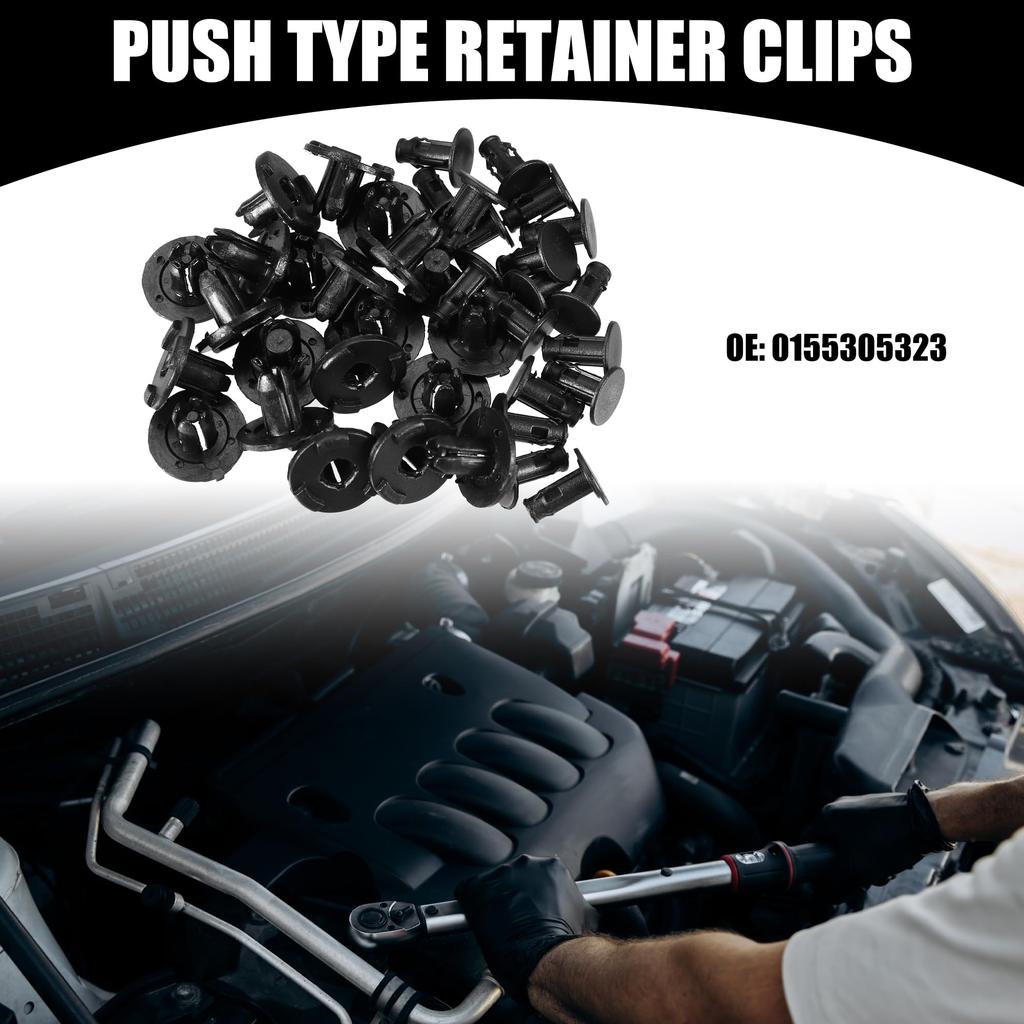 Partuto Push Retainer Clip #0155305323 - Car Inner Bumper Door Fender Fastener Kit -