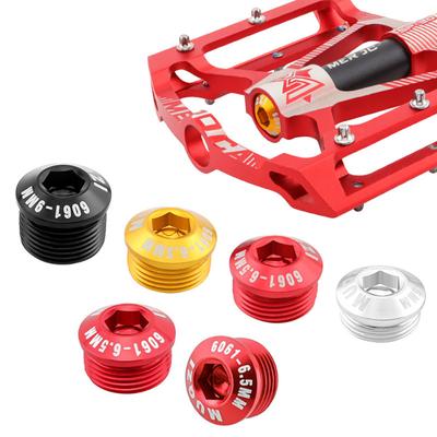 2 Pezzi Copripedale Lega di Alluminio Leggera Mountain Bike Strada Bici Pieghevole Bullone Pedale Ciclismo