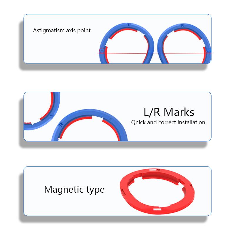 Compatible Quest 3 Magnetic Frame VR Accessories - Myopia Lens Frame with Two-Color Injection Molding