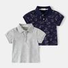Boys Short Sleeve Polo Shirt All Over Print Summer New 2026 Toddler Kids Casual Tops Baby Tee Fashion