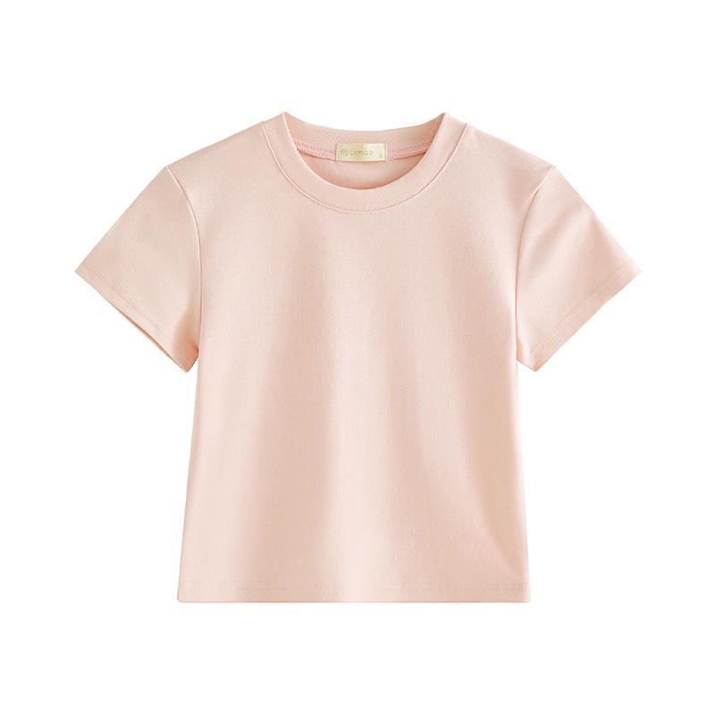 Krátké tričko s vysokým pasem pro léto pro ženy, nové, slim fit a zeštíhlující, malý univerzální top s krátkým rukávem