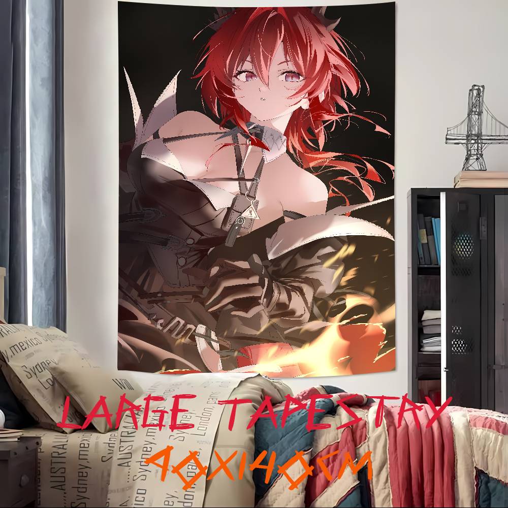 Pretty Hot Girl Laevatein Tapestry Decoration Bedroom Dormitory Background Cloth Holiday Home Party Living Room Club Tapestry