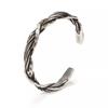 Vintage Thailändisches Silber Gehämmert Gewebt Armreif Armband Für Männer Frauen Hip Hop Mode Neuer Schmuck Geschenk Party Glamourös