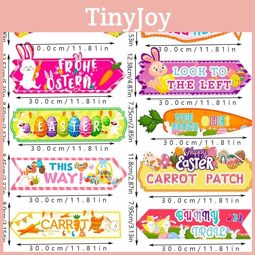 Radish Rabbit Easter Lawn Paper Road Sign For Daily Party Supplies Decorative