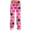 Damen Halloween Print Schlafanzughose, Lockere Casual Schlafhose für Zuhause, Ohne Kordelzug