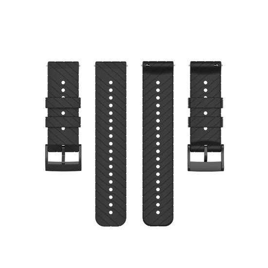 Náramek na hodinky 24mm Twill Soft Silicon Band Náhradní řemínek na zápěstí Suunto 7/9/9 Baro/D5/Spartan Sport Wrist HR