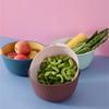 Kitchen Silicone Double Drain Basket Bowl Washing Storage Basket Strainers Bowls Drainer Vegetable Cleaning Colander Tool