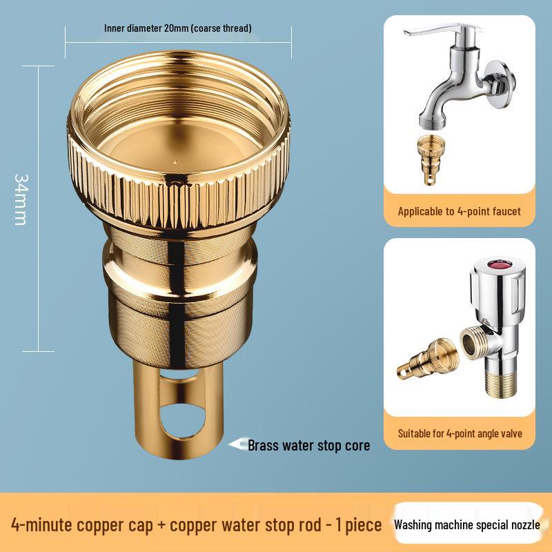 

Предложение для нового пользователя: Адаптер автоматического запорного клапана для крана стиральной машины - 4-ходовой медный фитинг