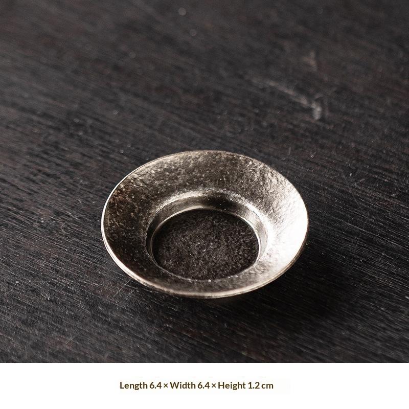 Round Antique Brass Tea Cup Mat Zen Style Lotus Pattern Alloy Heat Resistant Coaster for Tea Enthusiasts Home Decor