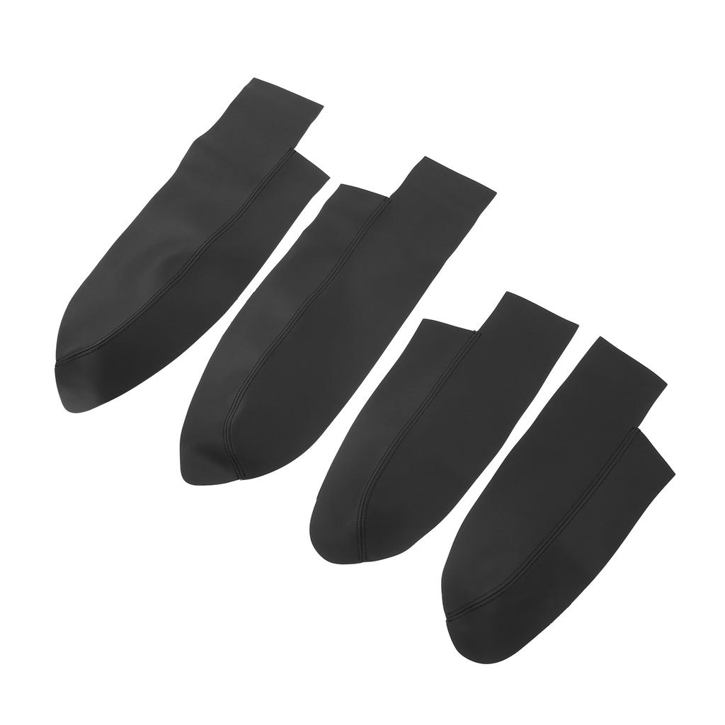 4Pcs/Set Car Front Rear Door Panel Armrest Cover Microfiber Leather Replacement for CRV 2007‑2011Black