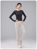 Thickened Seamless Women's Long Sleeve Yoga Top - Slimming, Breathable Round Neck for Autumn & Winter.