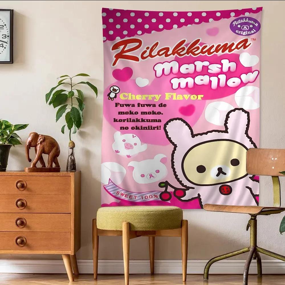 Japan Anime Cute Cartoon RRilakkuma Hanging Bohemian Tapestry Bohemian Wall Tapestries Mandala Kawaii Room Decor