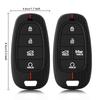 Silikonový kryt na klíče od auta s přívěskem na klíče pro Hyundai Santa Fe Tucson 2022 NEXO NX4 Atos Solaris Prime 2021-2025