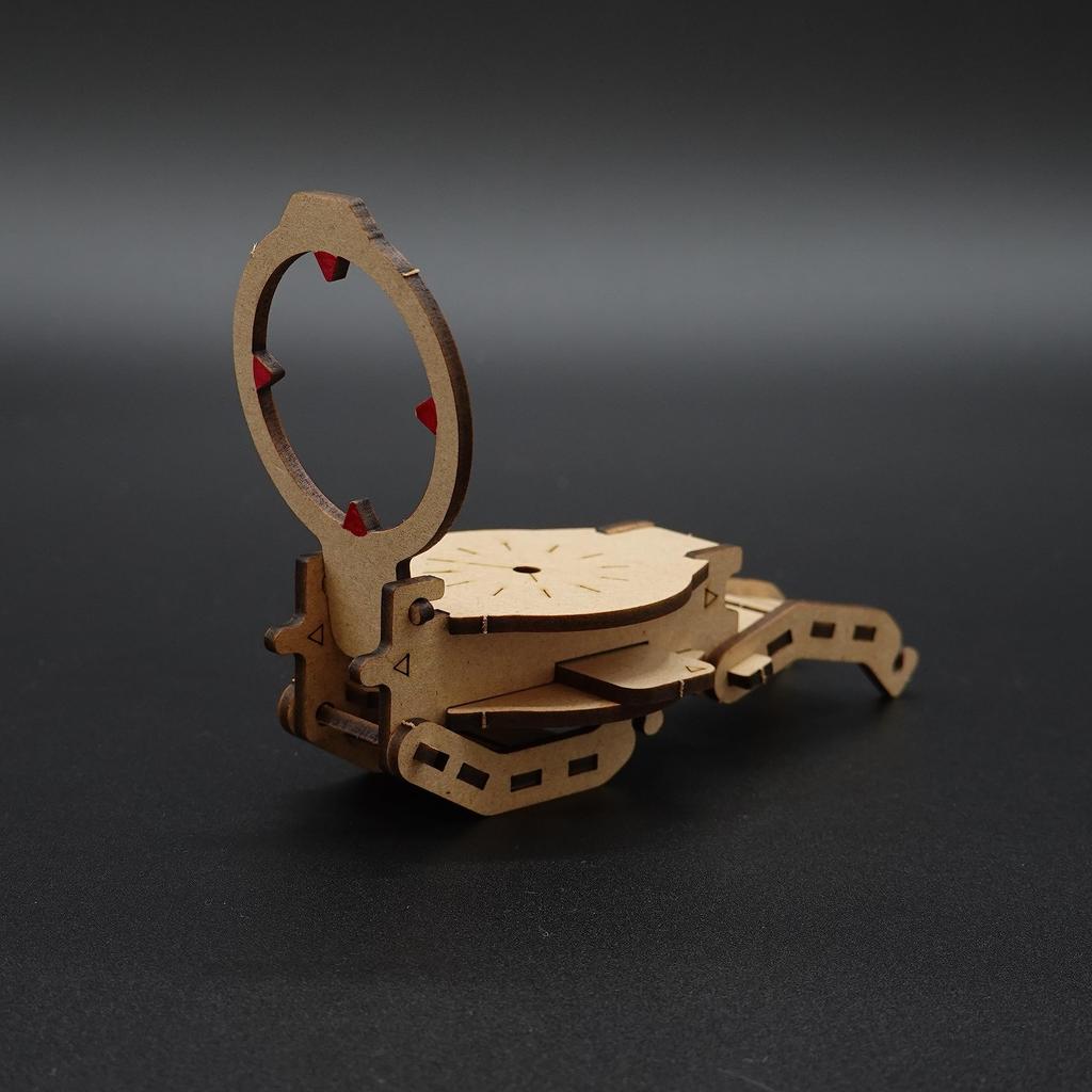 Acton Craft Rubber Band Made in Easy Craft No Glue Wooden 3D Craft Kit Clock-Shaped Gun, Japan, Kit, Required, Puzzle, Puzzle,