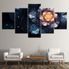 Canvas Painting Fantasy flowers 5 Pieces Wall Art Painting Modular Wallpapers Poster Print for living room Home Decor