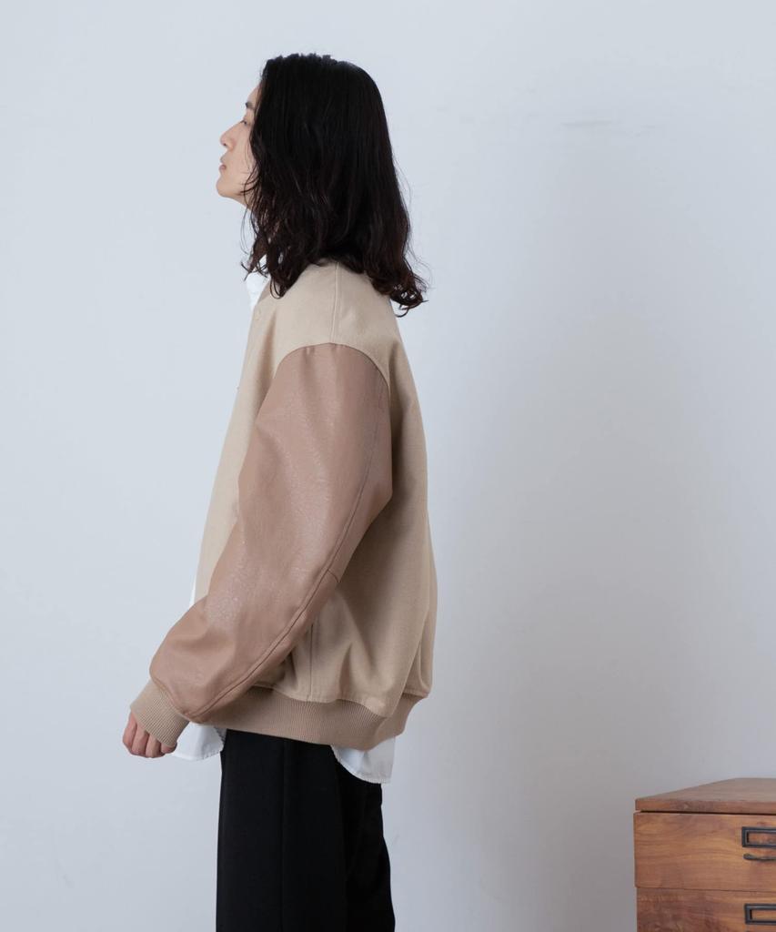 WEGO Melton Award Light Size L Jacket, Beige,