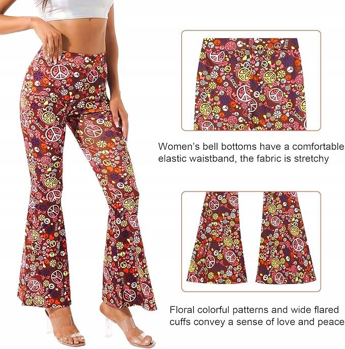 Chengjia Hippie Carnival Costume - Pants + Accessories Size S