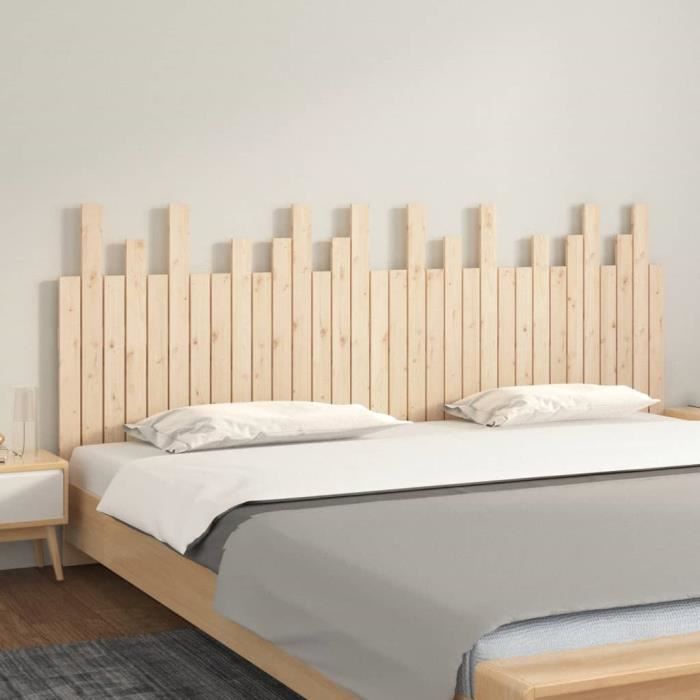 824778 vidaXL Wall-mounted Headboard 204x3x80 Cm Solid Pine Wood