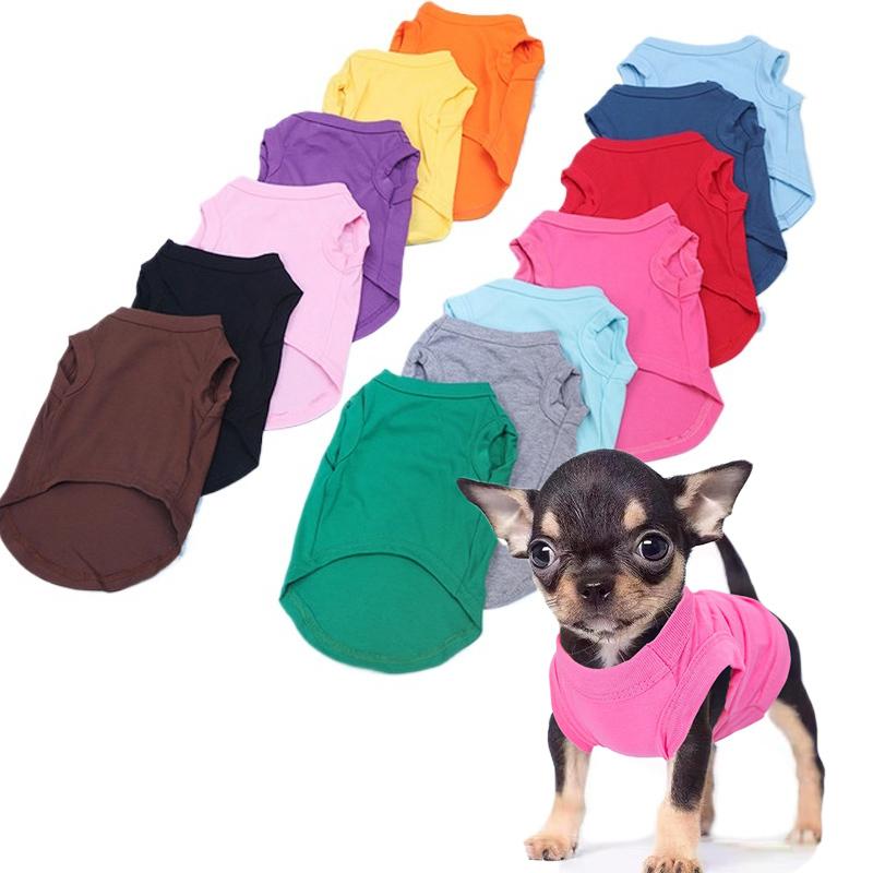 Magliette per Cani in Puro Cotone Abbigliamento Vuoto per Cuccioli Cani Piccoli Medi Grandi T-shirt Morbida Sottile Gilet per Cani Magliette Intime per Gatti