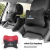 Suede Headrest Car Breathable Memory Foam Neck Pillow For Volvo XC60 XC40 V90 V60 V40 XC90 XC70 V50 S60 V70 S90 AWD T6 EX90 EX30