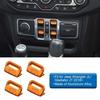 Orange Window up/down Lift Control Switch Bezel Trim For Jeep Wrangler JL JT 18+