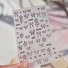 Tomoni Metal Nail Art Stickers: 3D Embossed Japanese Bow Tie Decoration