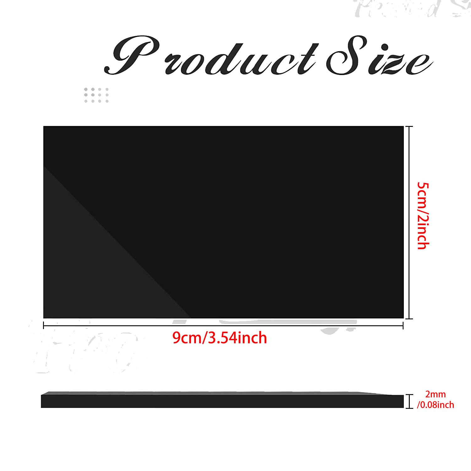 

Acrylic Place Card Blank Black Mirror Plate Acrylic Name Sign Rectangle DIY Table Seating Number Tile for Wedding Party Decor 20PCS