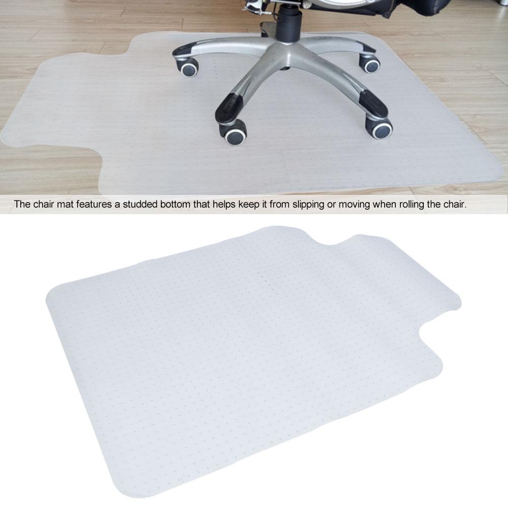 T Shaped PVC Transparent Non Slip Chair Mat with Studded Bottom for Home Office Carpet Floor