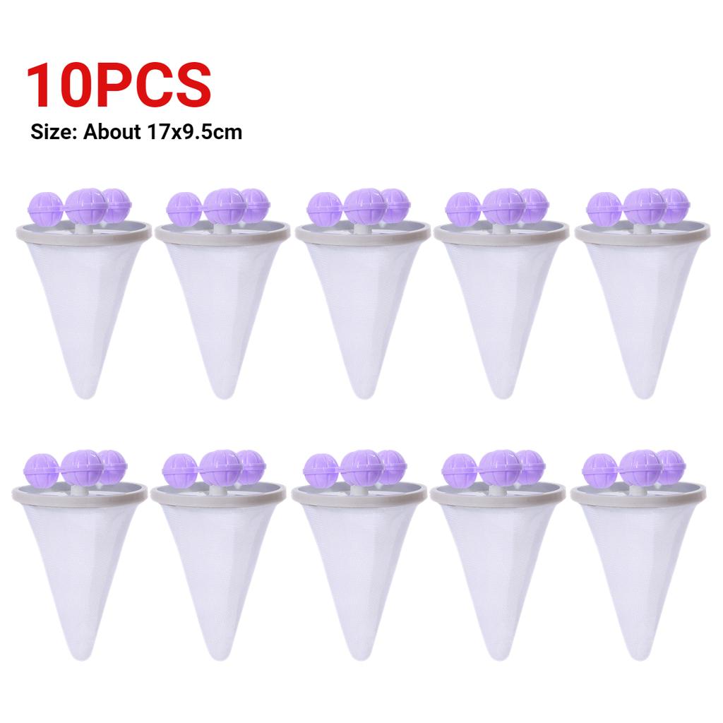 1-10PCS Washing Machine Filter Net Floating Lint Filter Mesh Bag Reusable Pet Hair Catcher Remover Laundry Cleaning Tool