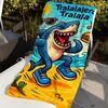 Interesting Cartoon Shark Tralalero Tralala Quick Drying Beach Towels Are Suitable For Swimming Pools Camping Yoga And The Gym