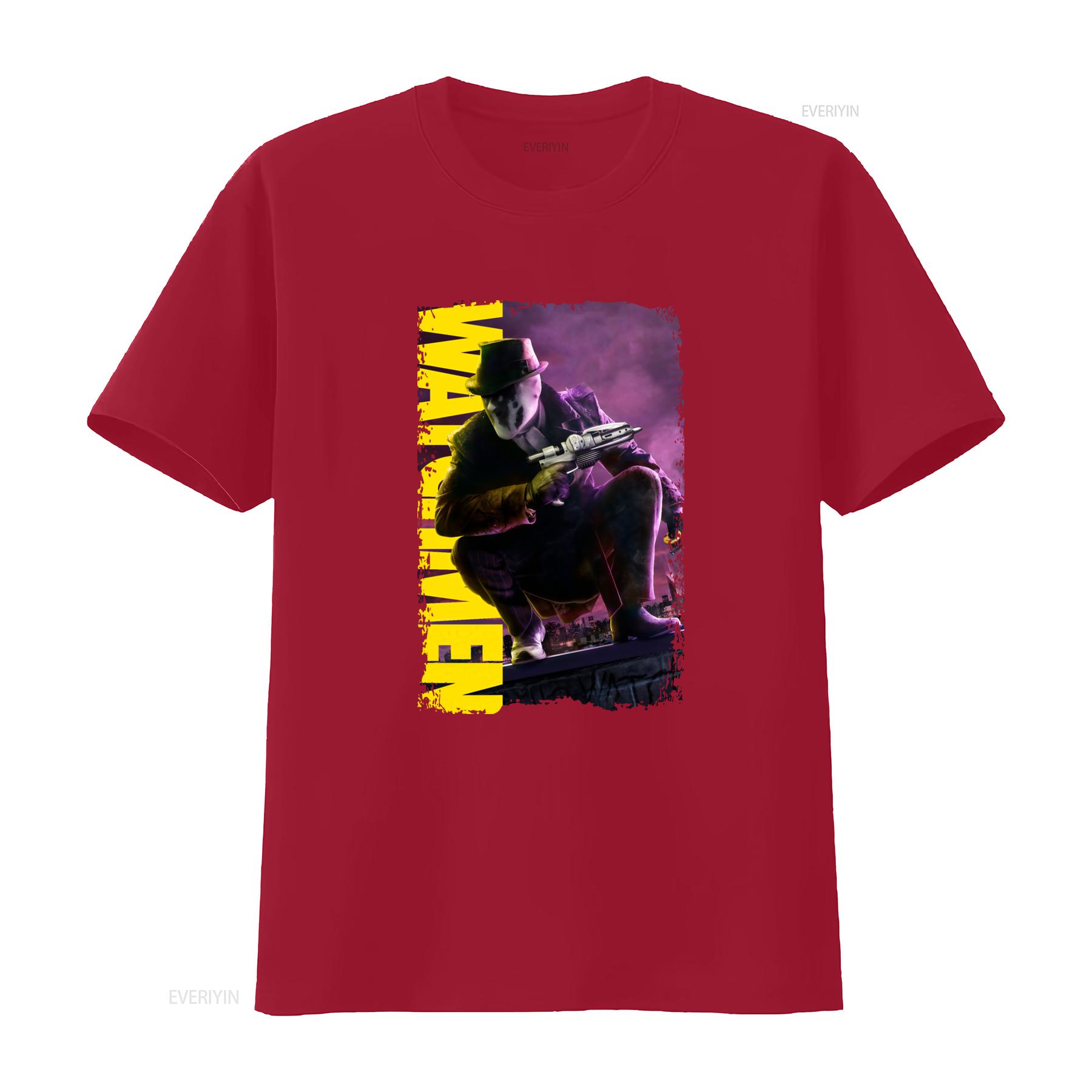 Watchmen Rorschach T Shirt 100 Cotton Available in Multiple Sizes vintage Washed fashion Breathable Unisex Soft graphic S
