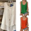 Women's Summer Tops Sleeveless Tank Tops Casual Flowy Loose Tunics Shirt Double Layers Ruffle Blouses Tunics gIFTS