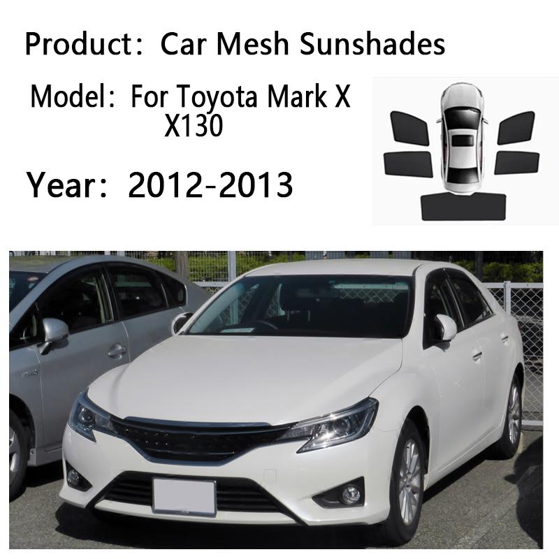 Sun Shades For Toyota Mark X X130 2012-2013 Sunshades Windshield Heat Insulation Curtains Privacy Windows Visors Car Accessories