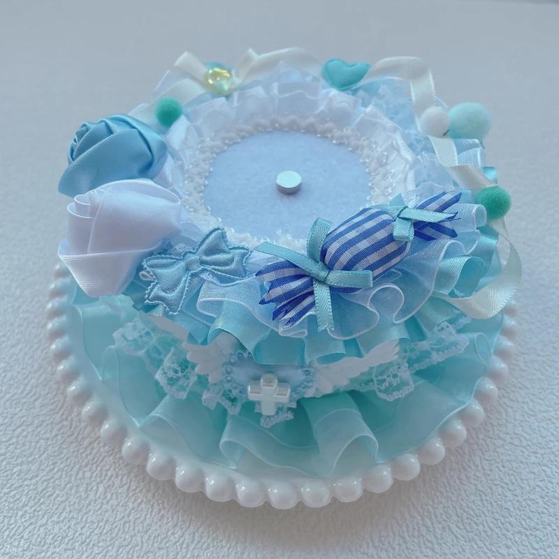 Kreativer Kuchenform-Ausweishalter Süßer Kleiner Kuchen Anime-Anstecker Baji-Basis 58-75mm Ausweishalter DIY-Material Itabag-Dekoration