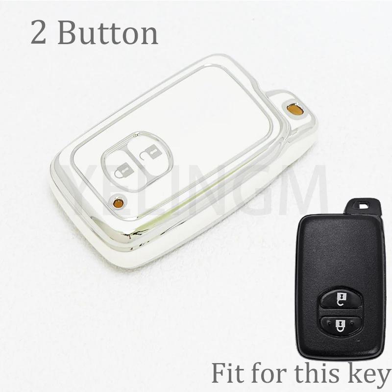 For Toyota Rav4 Land Cruiser Camry Aqua Prado Corolla Prius 2 3 4 Buttons Tpu Car Key Case Cover Keyless Remote Fob 2013 2014