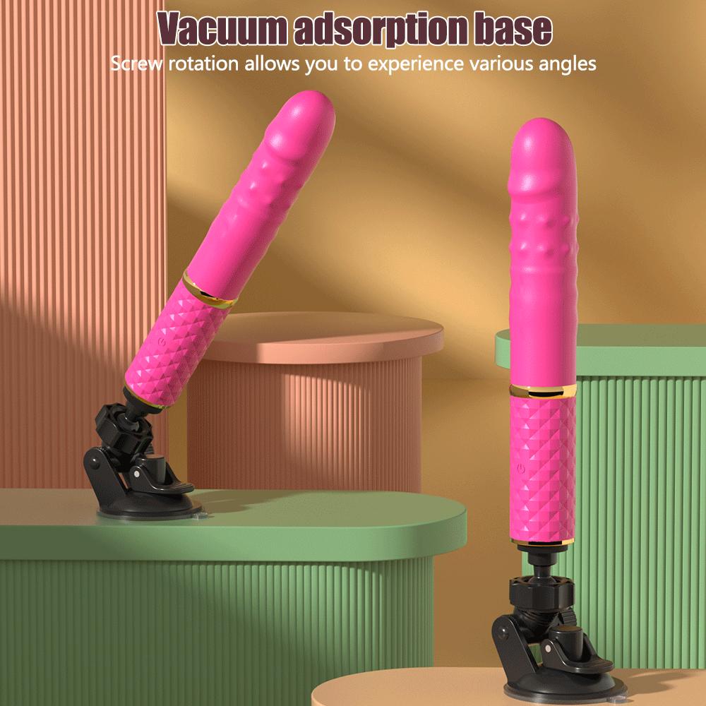 2026 Beginner Automatic Telescopic Dildo Vibrator with Suction Cup G Spot Orgasm Massager Anal Plug Stimulator Sex Toy for Women Portable Masturbator
