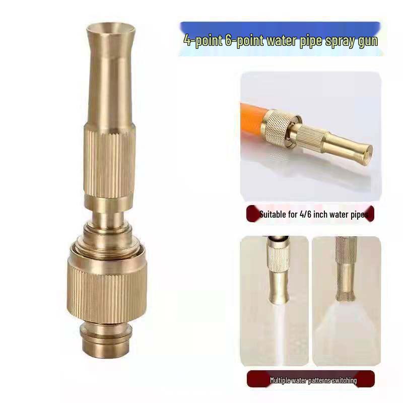 All-Copper Adjustable High-Pressure Spray Gun for Car Wash, Watering, and Floor Cleaning.