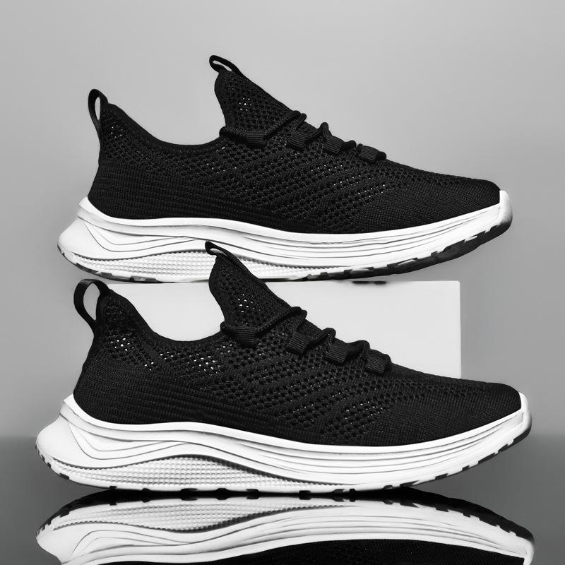 Sports Men's Shoes Summer New Youth Mesh Breathable Casual Versatile Large Size Soft Sole Running Sports Shoes