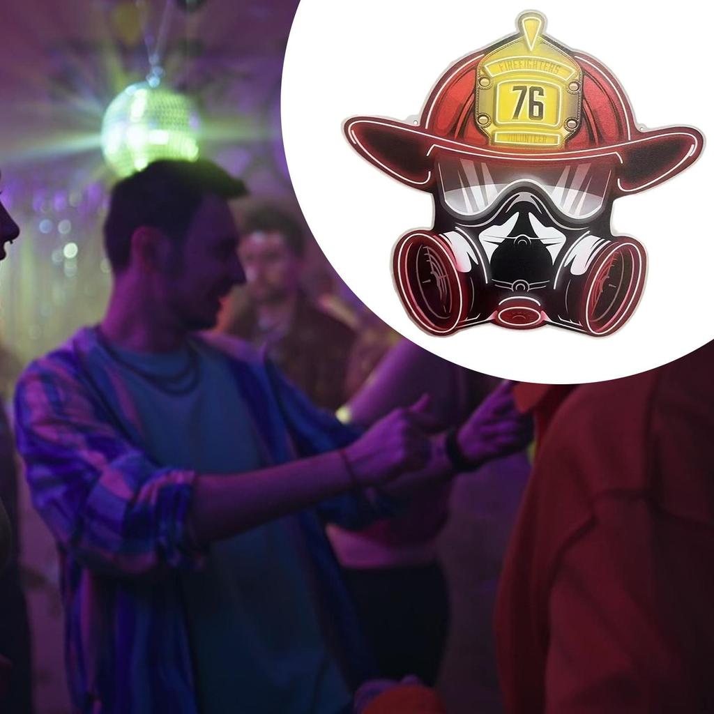 Creative Firefighter Helmet Light with USB for Playroom Decor
