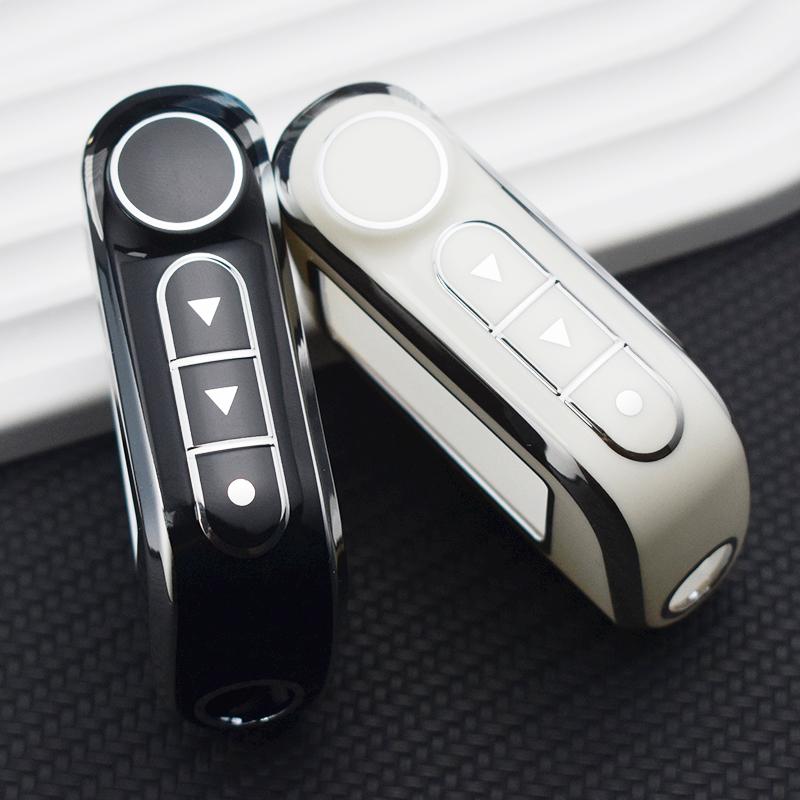 NY TPU Bilnøkkelveske Deksel Skall Fob For A93 A63 Russisk Versjon Toveis Bilalarm LCD Fjernkontroll