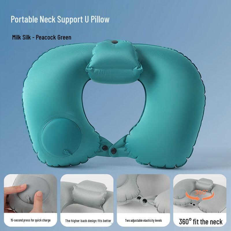 KASHICONG Press Inflatable U-Shaped Neck Pillow