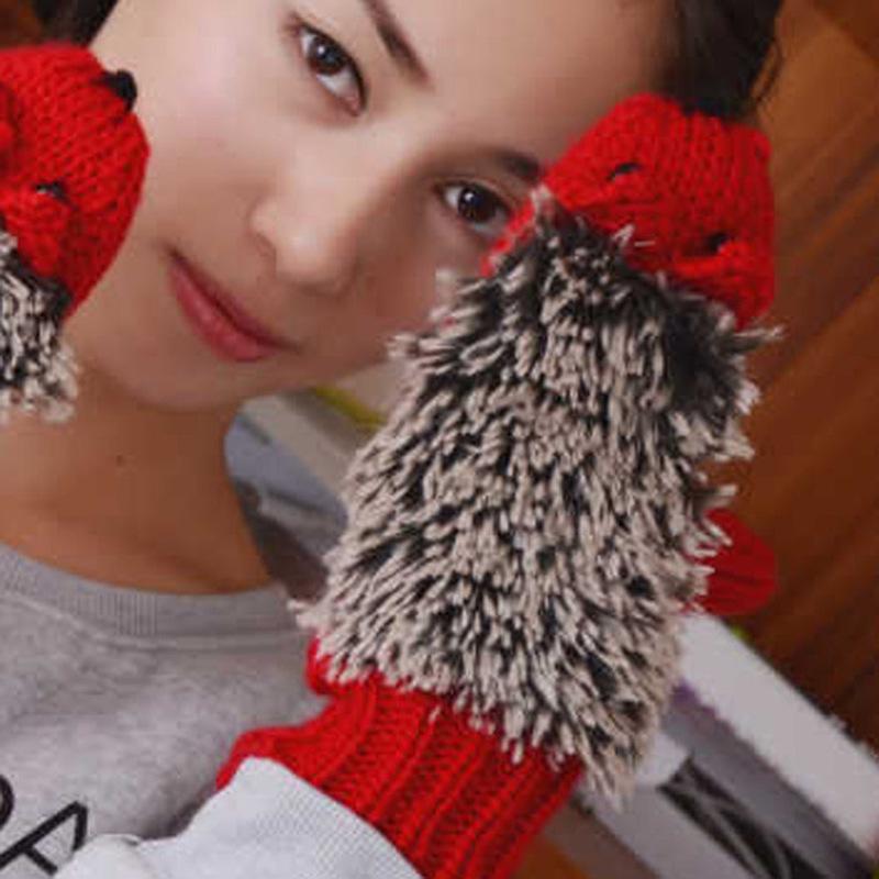 Gants sans doigts en fourrure pour femmes et filles, mitaines en laine tricotées, gants d'hiver pour femmes, mitaines douces