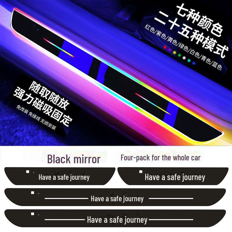 

Цветной беспроводной магнитно-индукционный пороговый светильник для автомобилей с эффектом дыхания и приветственным светом при открытой двери. Back Door [1 strip] Racing Infrared