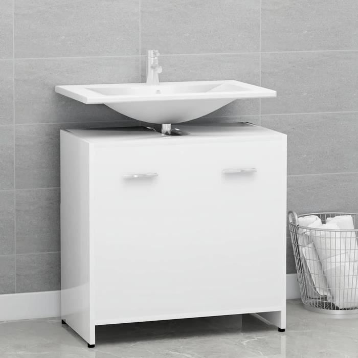 VidaXL Bathroom Cabinet White 60x33x61 Cm Chipboard