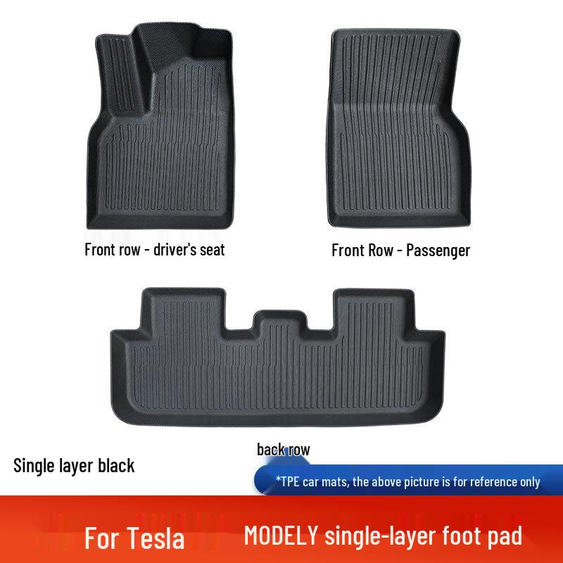 Compatible Tesla Model Y Refresh Floor Mats: 25 Models of TPE Trunk & Car Mats
