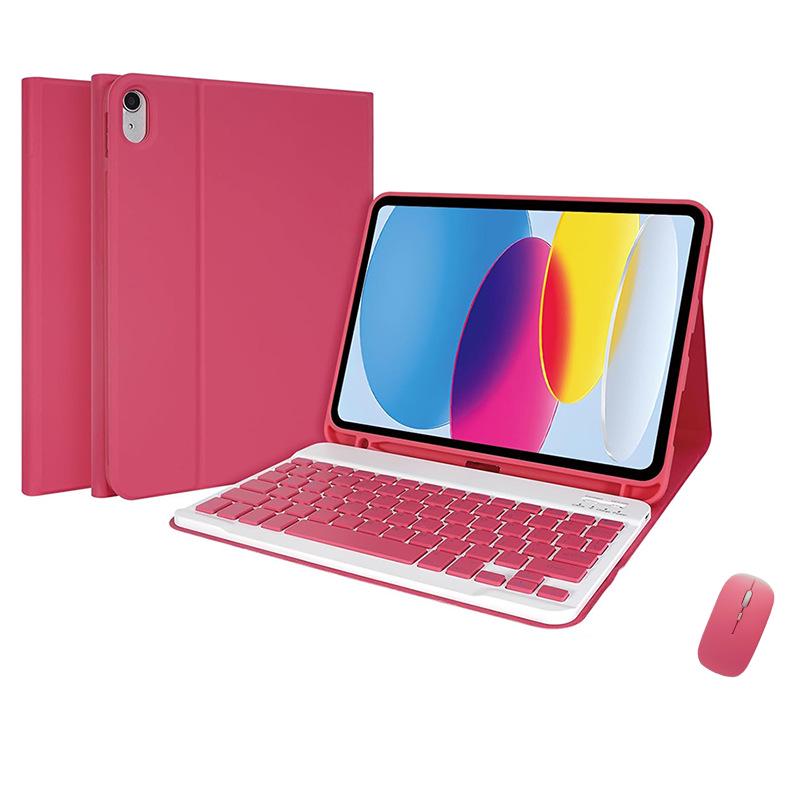 10.9" iPad A16 Protective Case with Detachable Bluetooth Keyboard, Magnetic Pen Slot, Leather for 10th Gen
